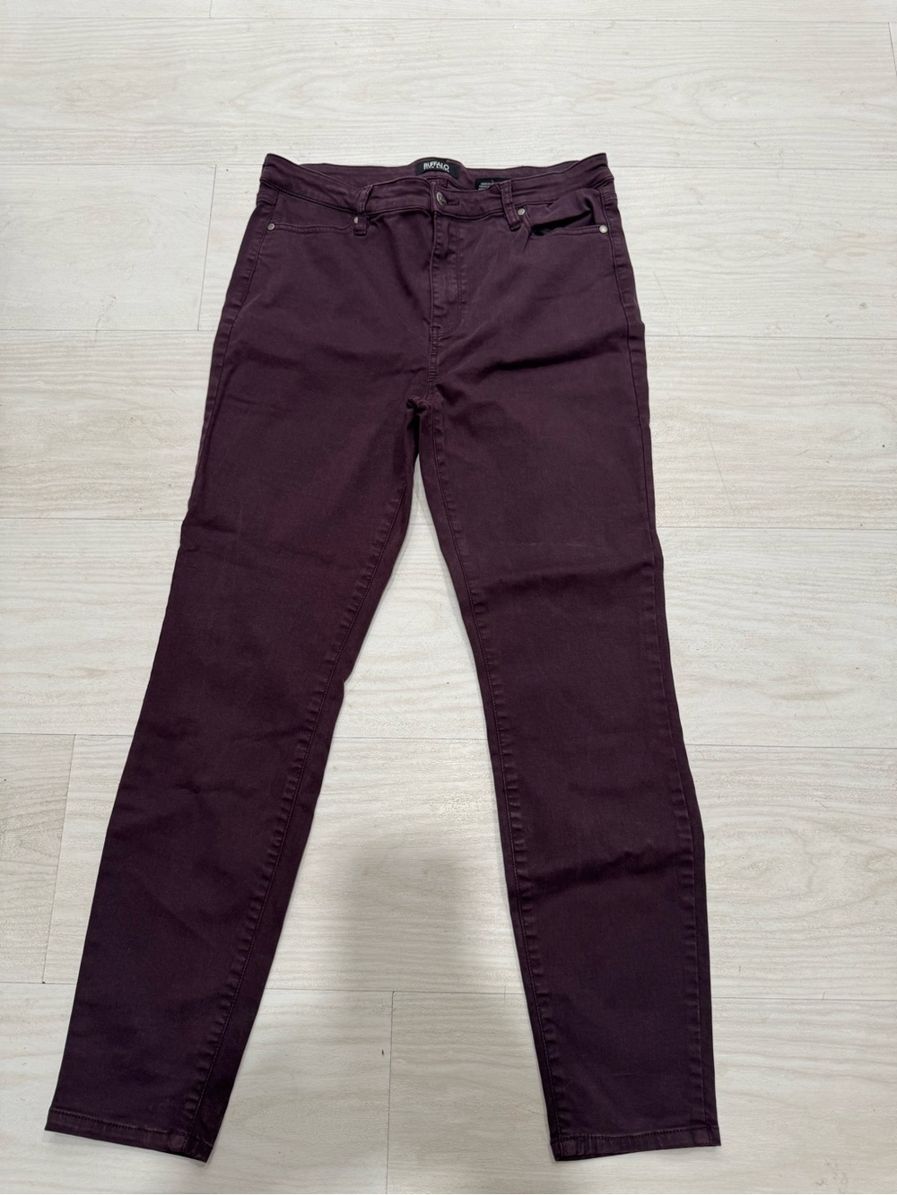 Buffalo David Bitton High-Rise Skinny Jeans in Deep Plum